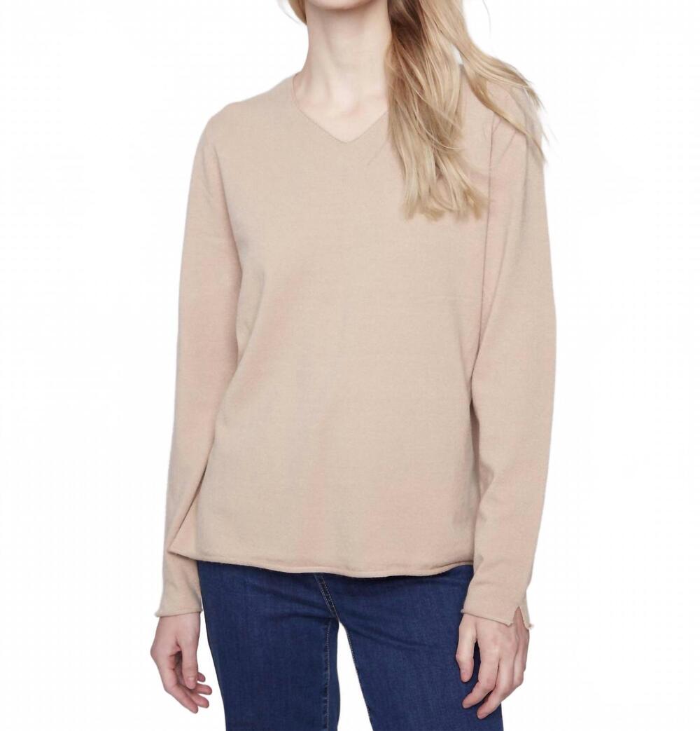 NEW CHARLIE B basic long sleeve sweater in sesame